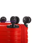 Vanille nagy méretű piros bőrönd, 72cmx49cmx32cm-keményfalú