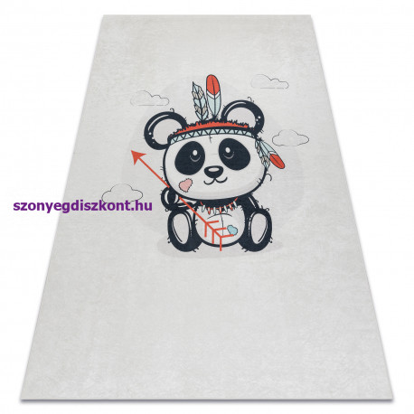 Bolti 21. BAMBINO 1129 mosható szőnyeg panda gyerekeknek csúszásgátló - krém 80x150 cm