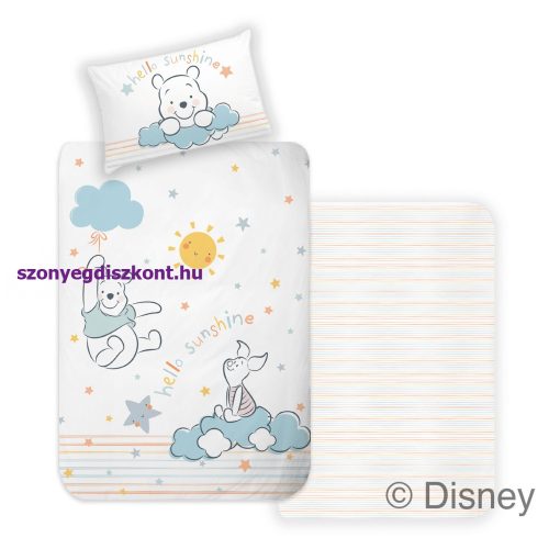 NAT. Disney Baby Ágyneműhuzat 2 részes Micimackó D02 Felhős - 90x130cm + 40x50cm