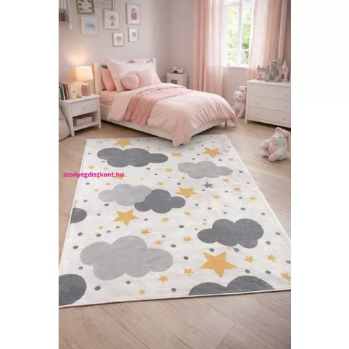 Den. Mile 5186-1 szürke 160 x 230cm felhős gyerekszőnyeg