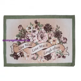 COTTON CARPET WITH PINK FLOWERS FLOWERS 120X180 szőnyeg