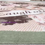 COTTON CARPET WITH PINK FLOWERS FLOWERS 120X180 szőnyeg