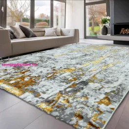  TOP! Den. Sunset new 1058 L.Szürke-Arany 120x170cm modern szőnyeg