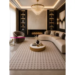 Den. Bubble Bézs 60 x 110cm modern 3D szőnyeg