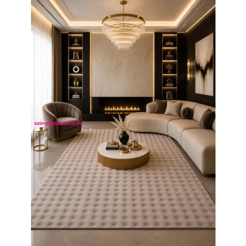 Den. Bubble Bézs 60 x 110cm modern 3D szőnyeg