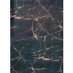 Ber. Porte 2007 fekete-arany 160x220cm- vékony modern szőnyeg