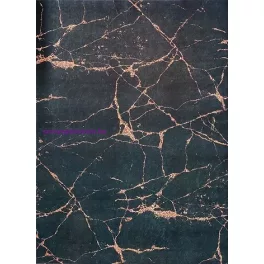   Ber. Porte 2007 fekete-arany 80x150cm- vékony modern szőnyeg