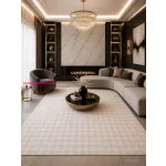Den. Bubble Krém 60 x 110cm modern 3D szőnyeg