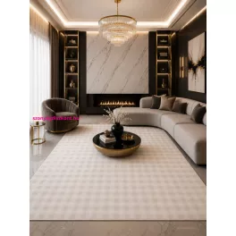 Den. Bubble Krém 60 x 110cm modern 3D szőnyeg