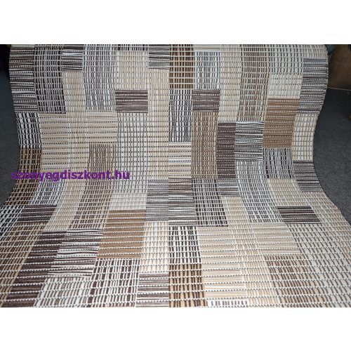 65cm széles PVC fürdőszobai szőnyeg méterben - Bézs parkettás