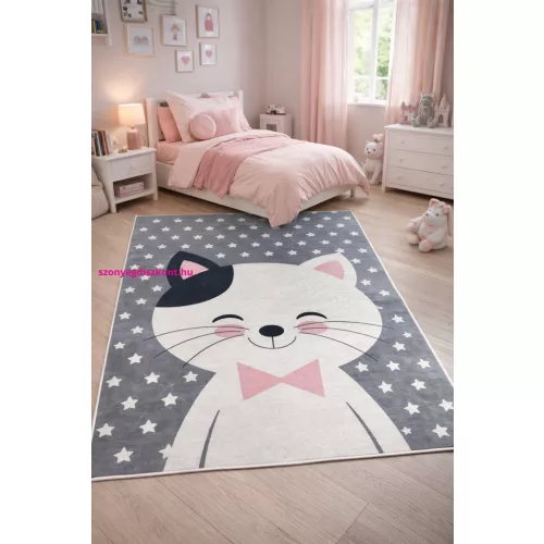 Den. Mile 5378-1 szürke 80 x 150cm cicás gyerekszőnyeg