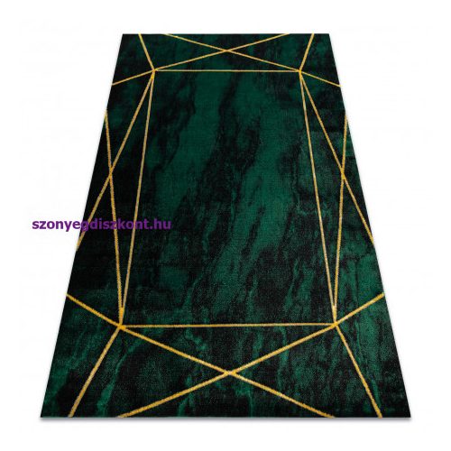 Bolti 16. EMERALD szőnyeg 1022 glamour, elegáns geometriai, márvány üveg zöld / arany 160x220 cm