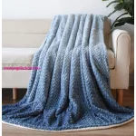 NAT. Naturtex sherpa design kétoldalas pléd - Ombre Blue 150x200 cm