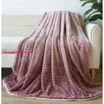 NAT. Naturtex sherpa design kétoldalas pléd - Ombre Coral 150x200 cm