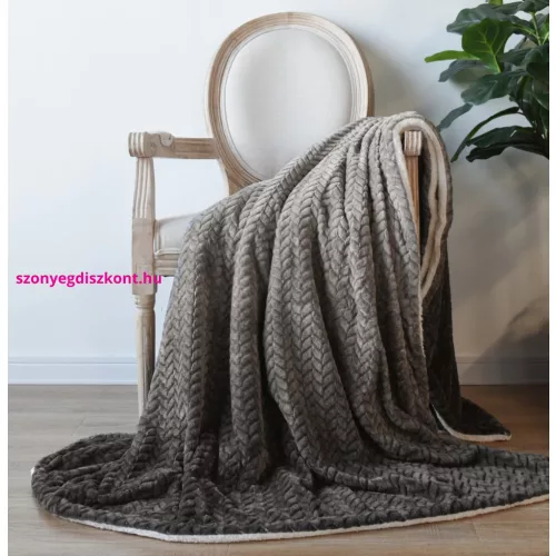 NAT. Naturtex sherpa design kétoldalas pléd - Ombre Grey 150x200 cm