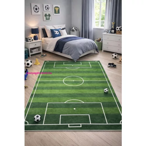 Den. Mile 5362-1 zöld 160 x 230cm focipályás gyerekszőnyeg