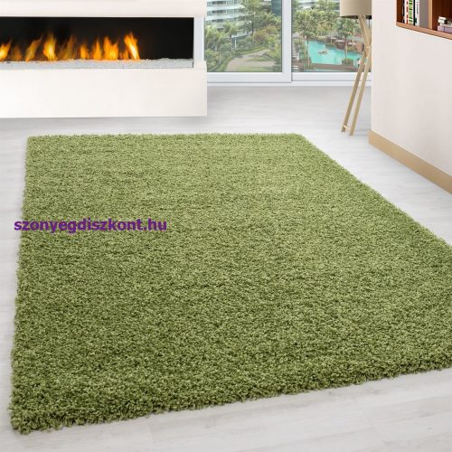 Ay life 1500 zöld 240x340cm egyszínű shaggy szőnyeg