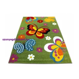 Dy. Mondo 14 160X220Cm Zöld Pillangós Gyerekszőnyeg