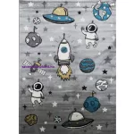 Ber. Smart kids 22924 szürke 140 X 190 cm puha gyerek szőnyeg