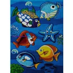 Ber. Smart 120X180Cm 22308 halacskás kék gyerekszőnyeg