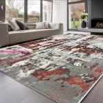 Den. Sunset new 9428 Szürke-Pink 60x110cm modern szőnyeg