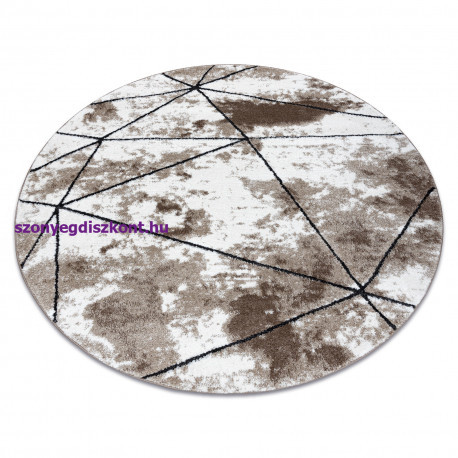 Bolti 1. Modern COZY szőnyeg Polygons Kör, Geometriai, háromszögek - barna kör 100 cm