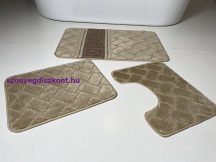Fürdőszobai szőnyeg 3 részes - barna görög