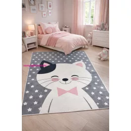 Den. Mile 5378-1 szürke 100 x 200cm cicás gyerekszőnyeg