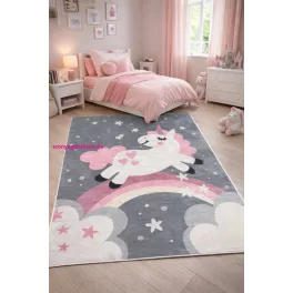   Den. Mile 5377-1 szürke 200 x 300cm unikornisos gyerekszőnyeg