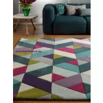 ASY Funk szőnyeg 120x170cm 02 Chevron kék zöld