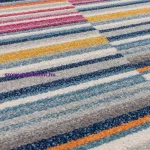 ASY Muse 066x240cm Multi-Coloured Stripe Rug MU06