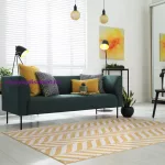 ASY Muse 200x290cm sárga Chevron szőnyeg MU08