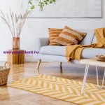 ASY Muse 200x290cm sárga Chevron szőnyeg MU08
