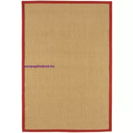 ASY Sisal 160x230cm Linen/piros szőnyeg