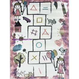 Ber. Smart 160x230cm 22923 pink ugróiskolás gyerekszőnyeg