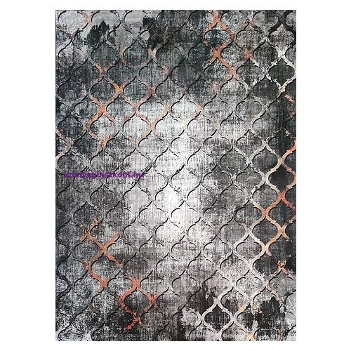 Ber. Porte 0066 szürke-arany 120x180cm- vékony modern szőnyeg