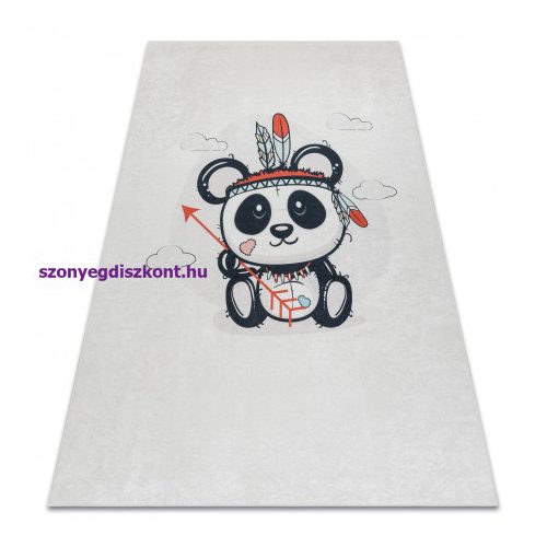 Bolti 21. BAMBINO 1129 mosható szőnyeg panda gyerekeknek csúszásgátló - krém 80x150 cm