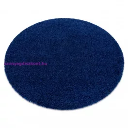 Kab. Szőnyeg SOFFI kör shaggy 2cm sötétkék kör 100 cm