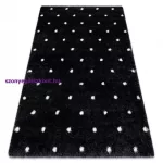 Kab. Szőnyeg FLUFFY 2370 shaggy pontok - antracit / fehér 180x270 cm