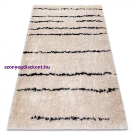   Kab. Szőnyeg FLUFFY 2371 shaggy csík - krém / antracit 180x270 cm