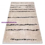 Kab. Szőnyeg FLUFFY 2371 shaggy csík - krém / antracit 140x190 cm