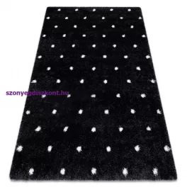   Kab. Szőnyeg FLUFFY 2370 shaggy pontok - antracit / fehér 120x170 cm