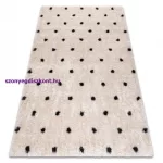 Kab. Szőnyeg FLUFFY 2370 shaggy pontok - krém / antracit 120x170 cm