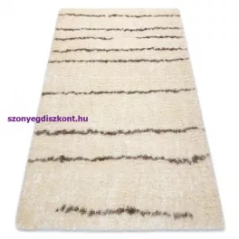   Kab. Szőnyeg FLUFFY 2371 shaggy csík - krém / bézs 120x170 cm