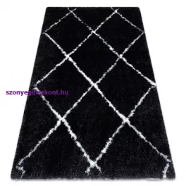   Kab. Szőnyeg FLUFFY 2373 shaggy - antracit / fehér 80x150 cm