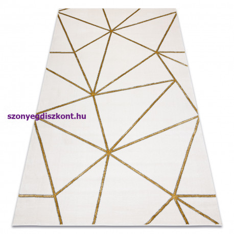 EMERALD szőnyeg 1013 glamour, elegáns geometriai krém / arany 240x330 cm