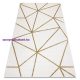 EMERALD szőnyeg 1013 glamour, elegáns geometriai krém / arany 240x330 cm