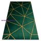 EMERALD szőnyeg 1013 glamour, elegáns geometriai üveg zöld / arany 240x330 cm