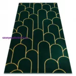 Kab. EMERALD szőnyeg 1021 glamour, elegáns art deco, üveg zöld / arany 240x330 cm