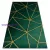 Kab. EMERALD szőnyeg 1013 glamour, elegáns geometriai üveg zöld / arany 200x290 cm